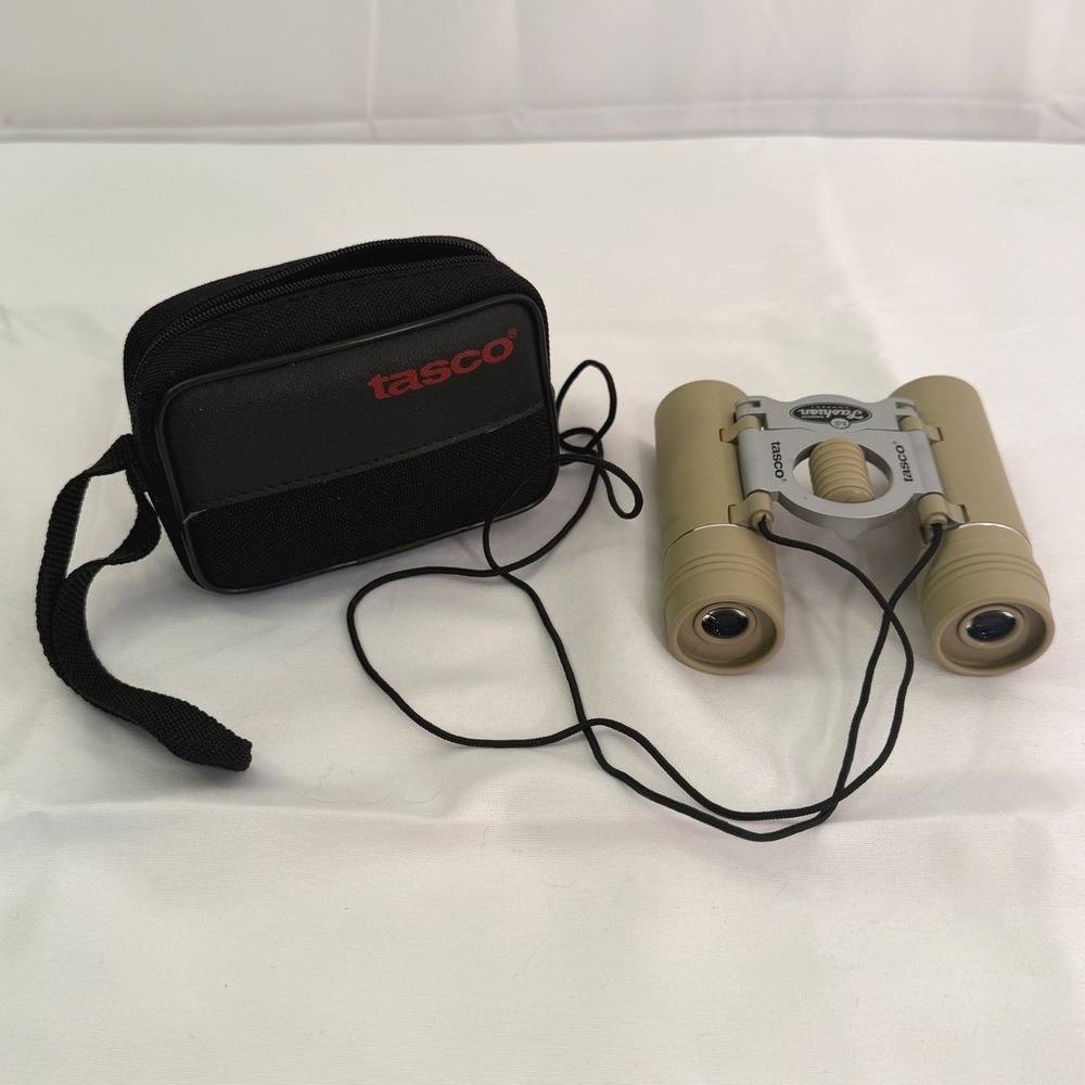 Tasco Fashion Compact 8x21 Binoculars Tan with Case and Neck Strap 168RB-1
